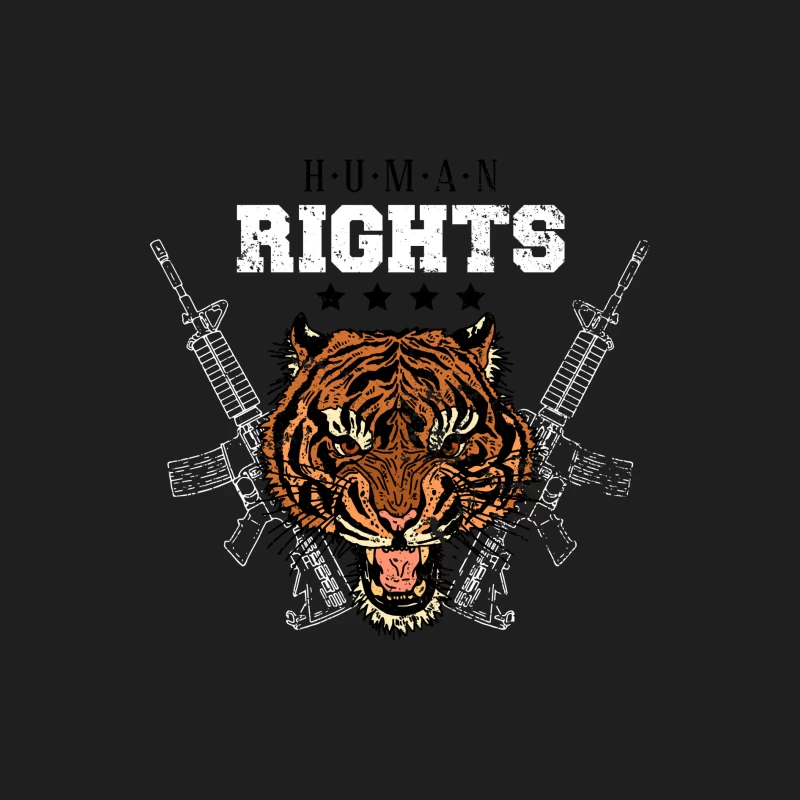 Tigre Sauvage avec Armes et Droits Homme Débardeur