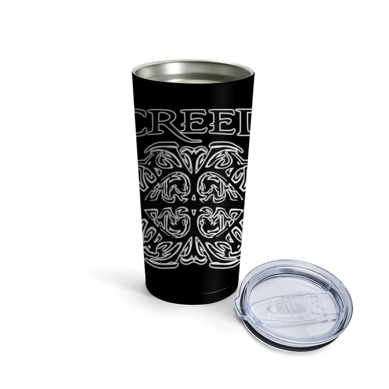 Creed Band Logo with Tribal Gothic Design Travel Mug