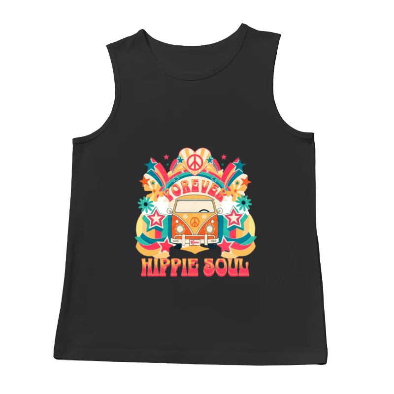 Bunter Hippie-Bus mit Frieden Herren Tanktops