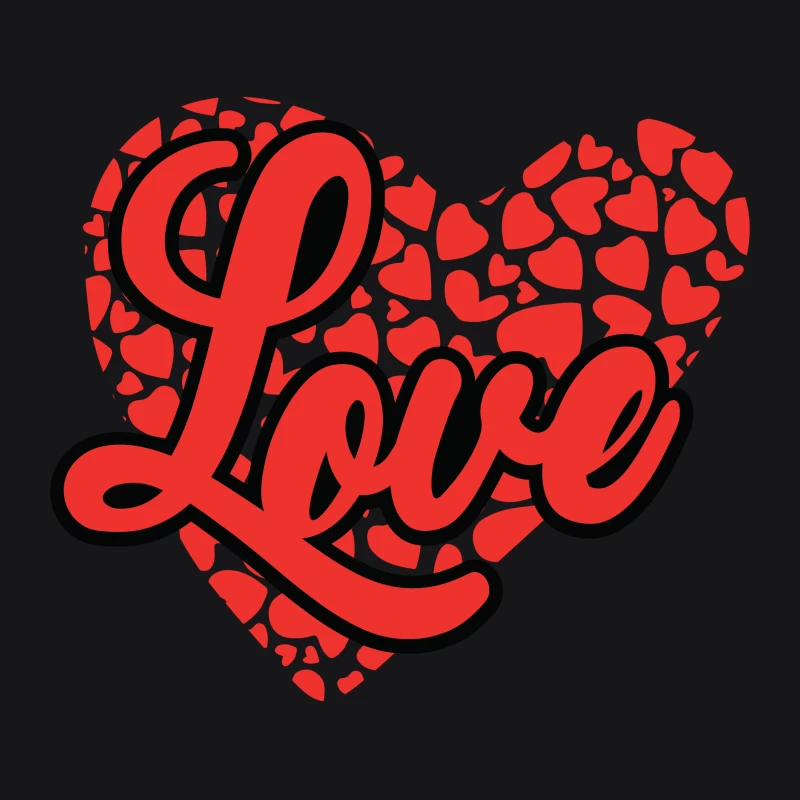 Motif d'amour rouge avec cœur Femme Sweat à capuche