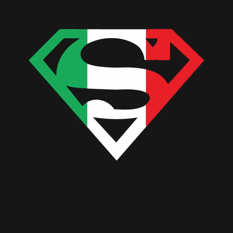 Geometric Abstract Logo in Italian Flag Colors Mouse Pad