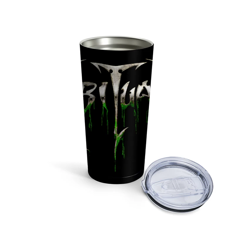 Obituary Slowly We Rot Logo Travel Mug