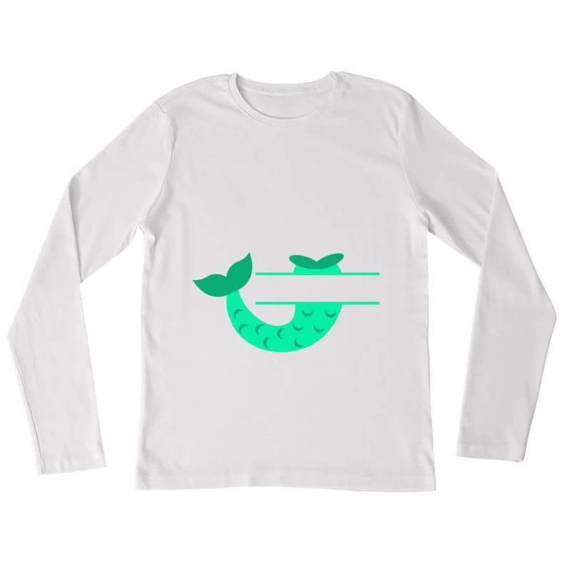 Logo de sirène moderne Femme Manches Longues T-Shirt