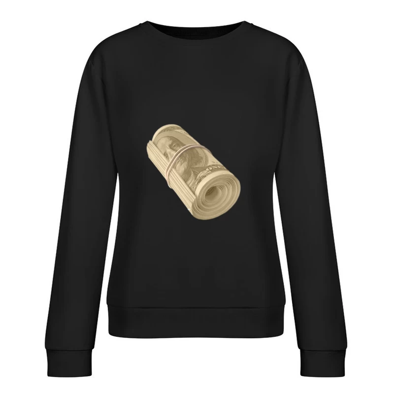 Rouleau de billets en dollars avec élastique Femme Sweat-shirt à enfiler