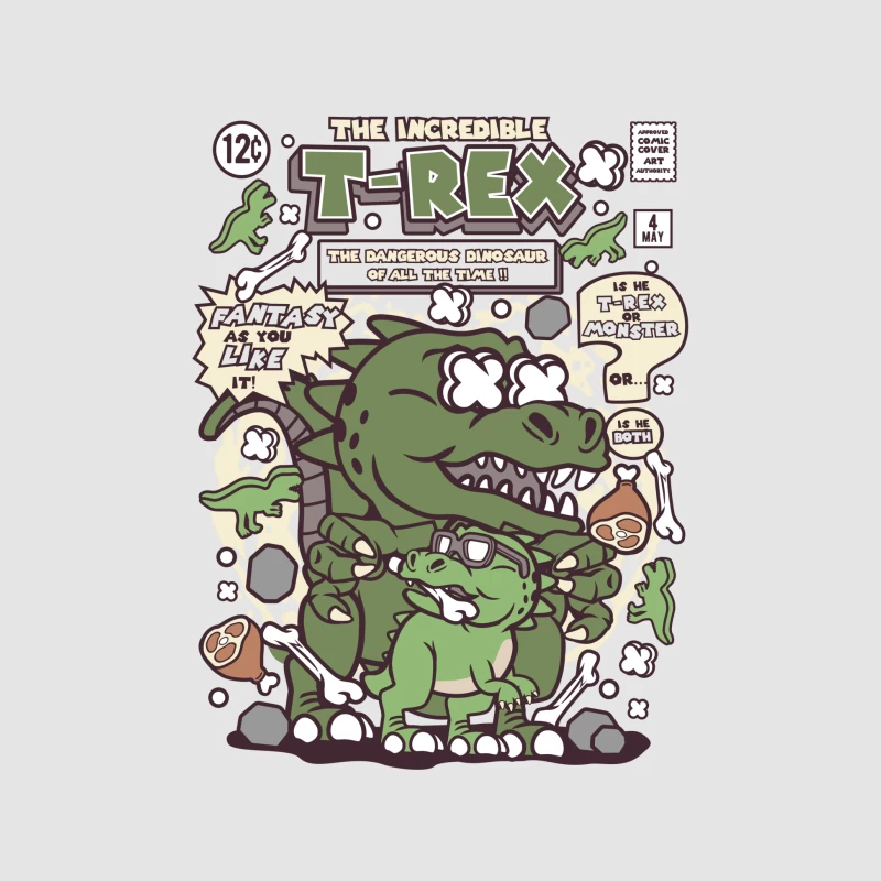 La BD du dangereux dinosaure T-Rex Homme Sweat à capuche
