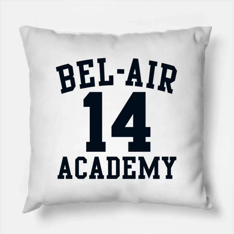 Bel-Air Academy Number 14 Athletic Jersey Design Throw Pillow