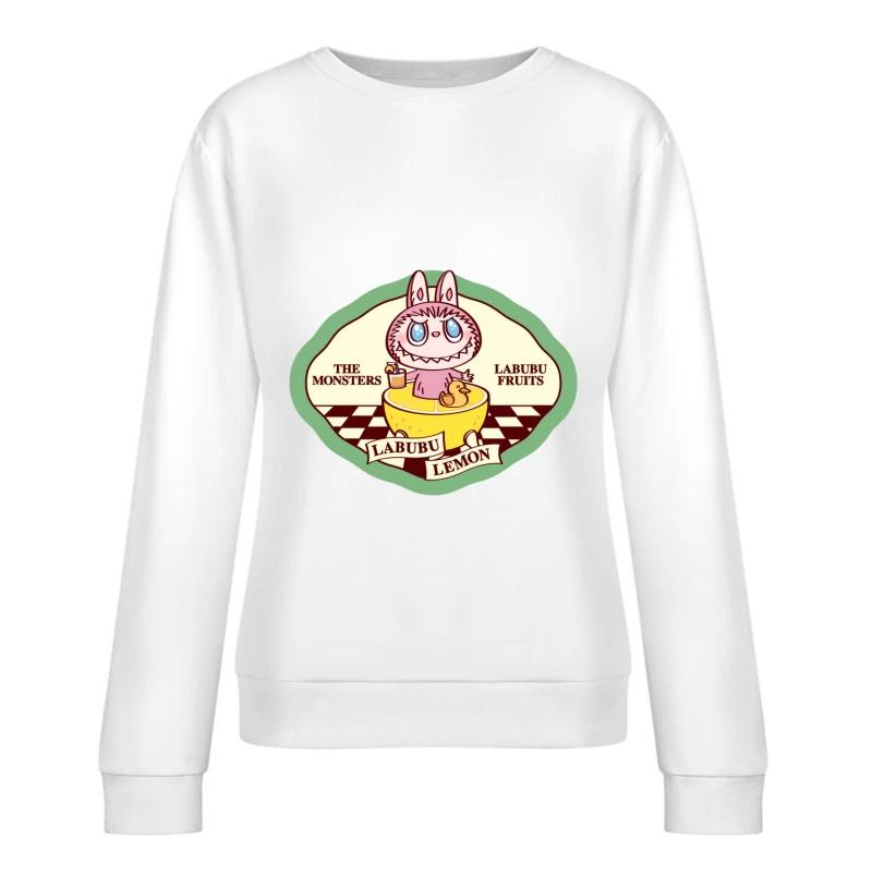 Labubu in einer Zitrone Damen Pullover Sweatshirt