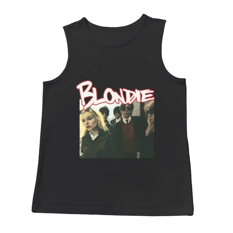 Vintage Blondie Band Album Cover from the 1970s New Wave Era Male Tank Top