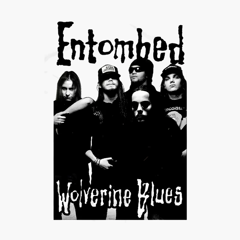 Entombed Wolverine Blues Black White Cotton Tote Bag