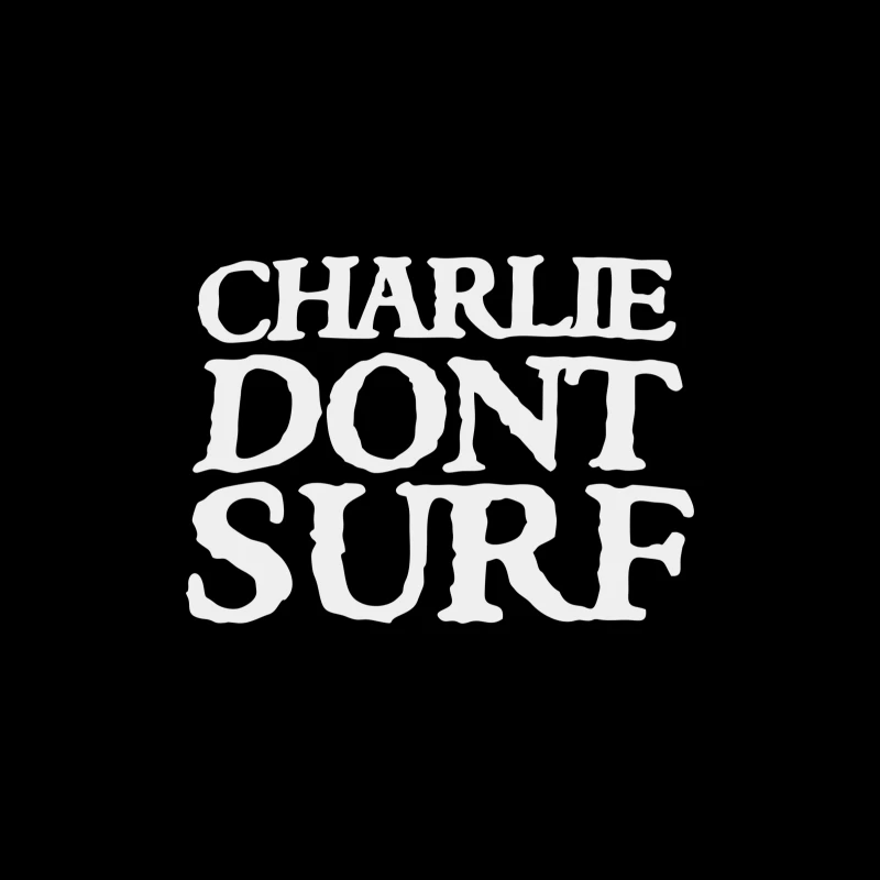 Charlie Don't Surf Throw Pillow