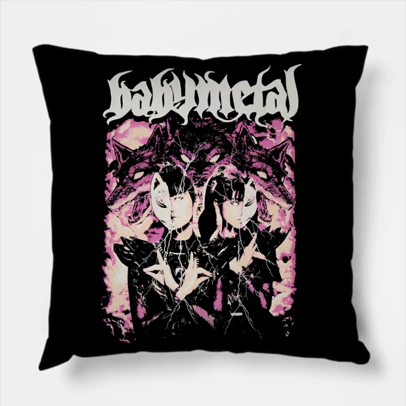 Babymetal Fox Throw Pillow