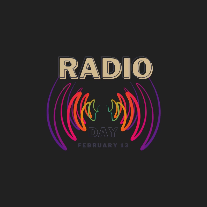 Radio Day – Vibrant Soundwave Celebration Bucket Hat