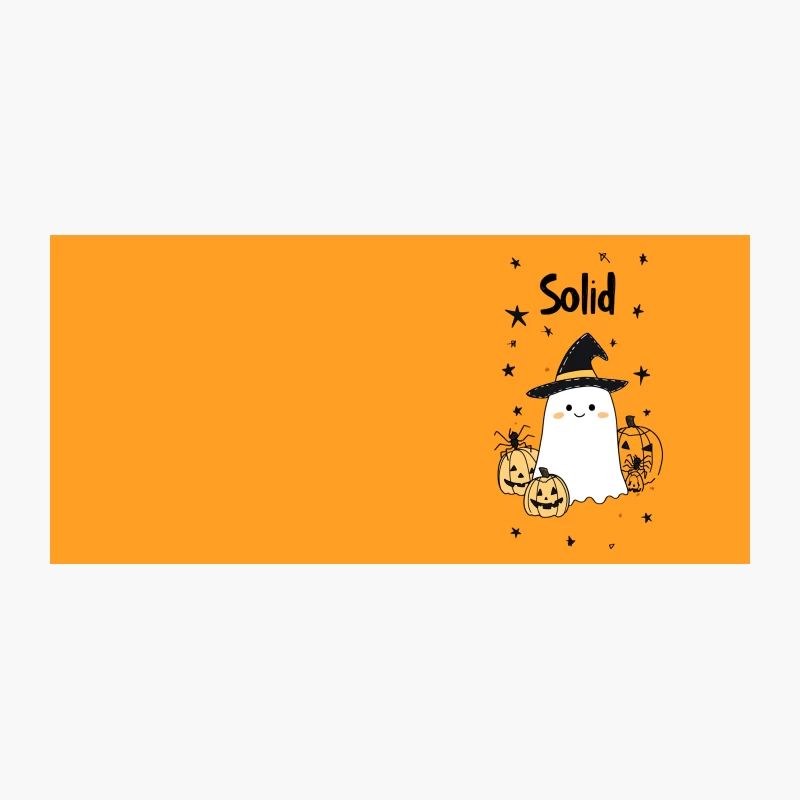 Cute Halloween Ghost with Pumpkins and Witch Hat Coffee Mug