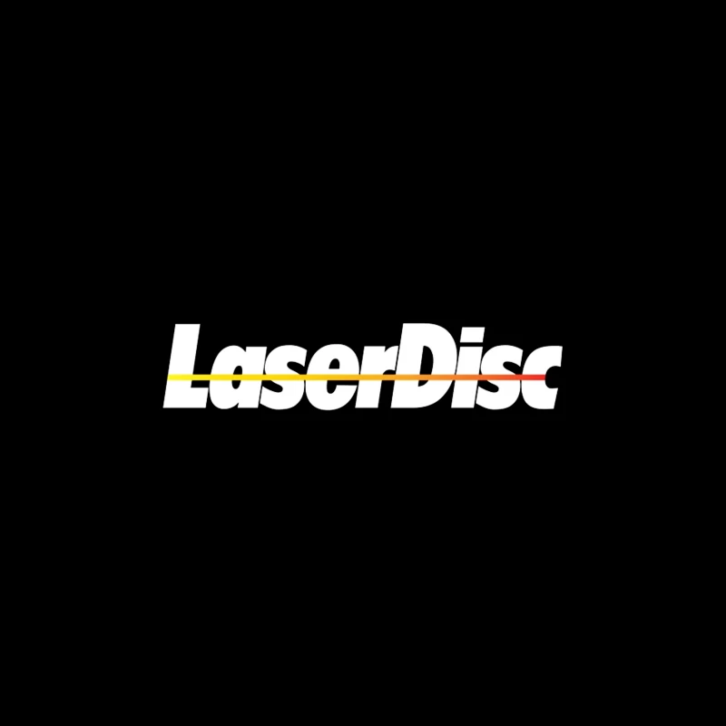 Retro Laser Disc Logo with Typography Outline Coffee Mug