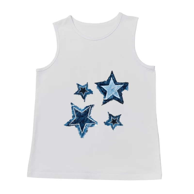 Blaue Sterne im künstlerischen Stil Herren Tanktops