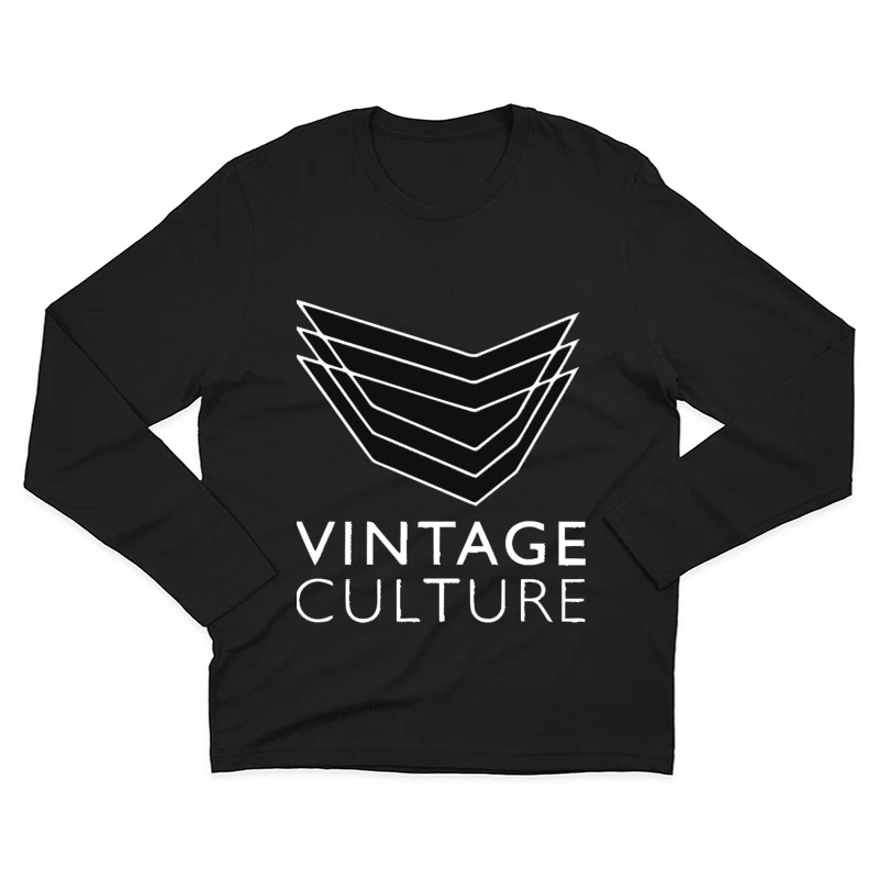 Vintage Culture Geometric Chevron Logo Design Male Long Sleeve T-Shirt