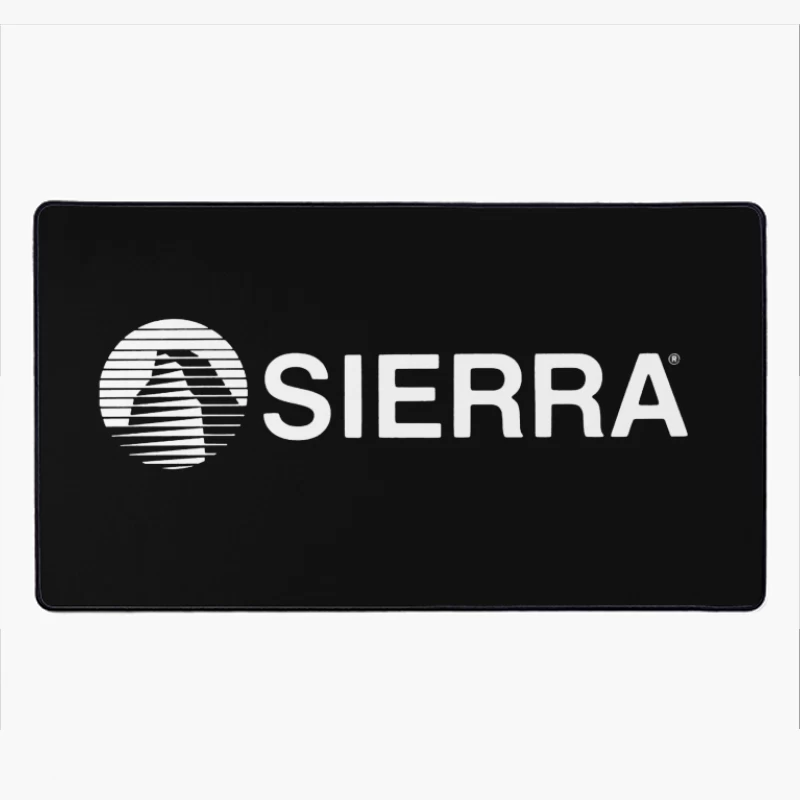 Vintage Sierra Entertainment Company Logo in White Desk Mat