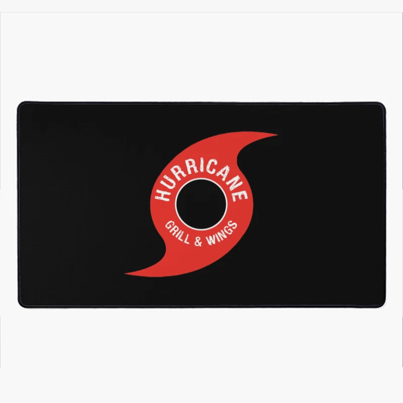 Hurricane Grill & Wings Restaurant Logo Design Desk Mat