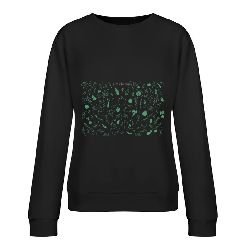 Motifs de légumes dessinés à la main Femme Sweat-shirt à enfiler