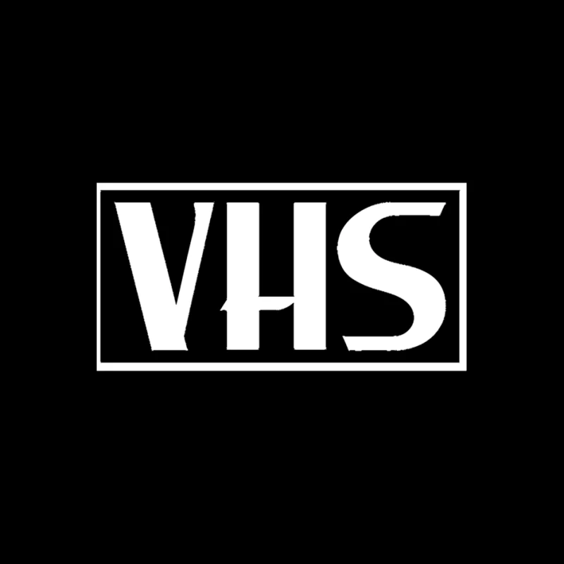 VHS Typography Outline Design Pin