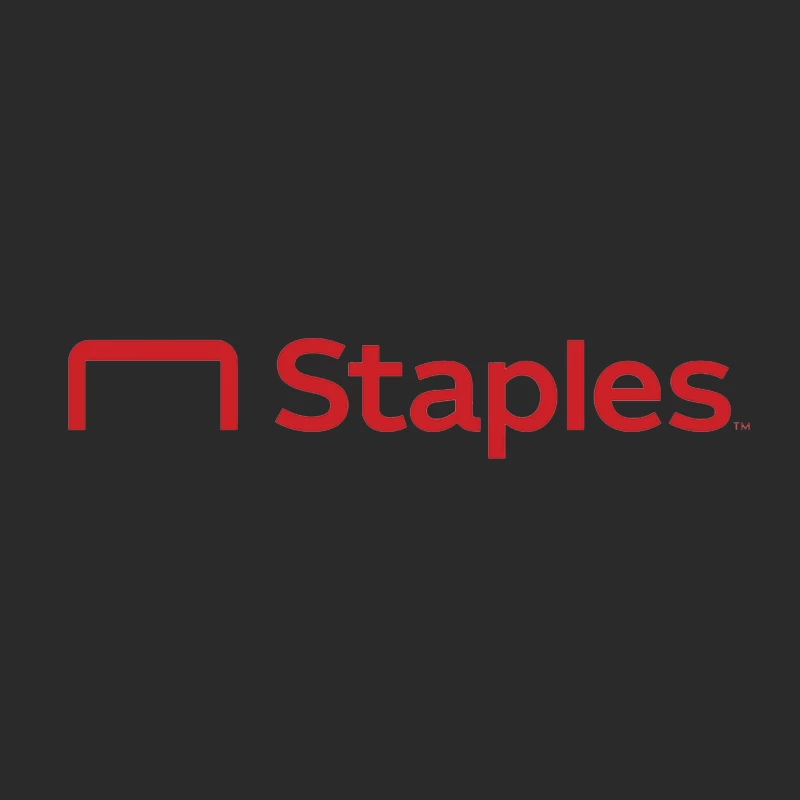 Staples Office Supply Retail Company Logo in Red Baseball Cap