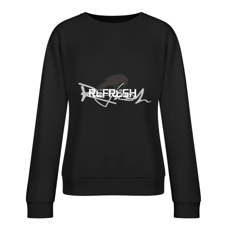 Rabe und Schriftkunst Damen Pullover Sweatshirt