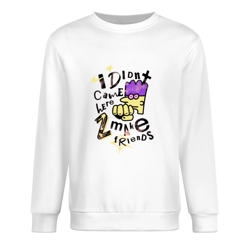 Comic-Stil Charakter mit frechem Spruch Herren Pullover Sweatshirt