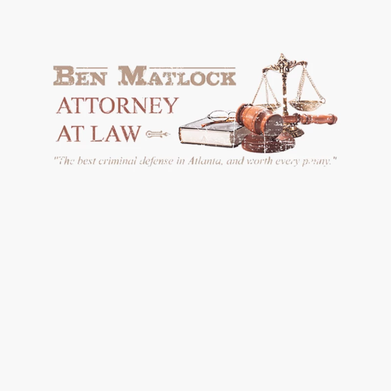 Matlock Attorney at Law, distressed Cotton Tote Bag