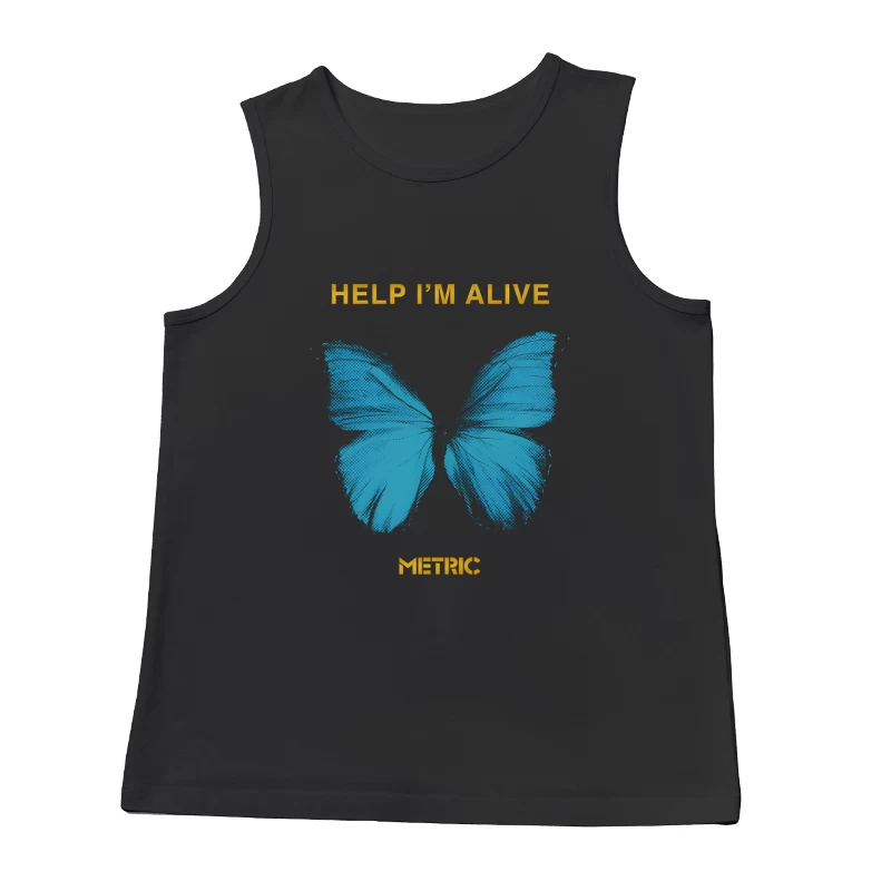 Metric Help I'm Alive Butterfly 2 Male Tank Top