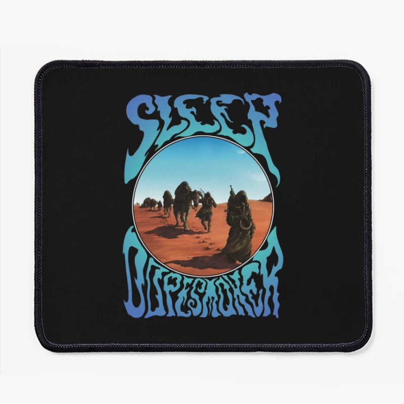 Desert Caravan Through Psychedelic Portal Mouse Pad