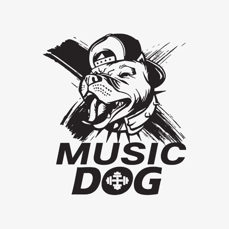 Musik Hund Design Herren Langarm T-Shirt