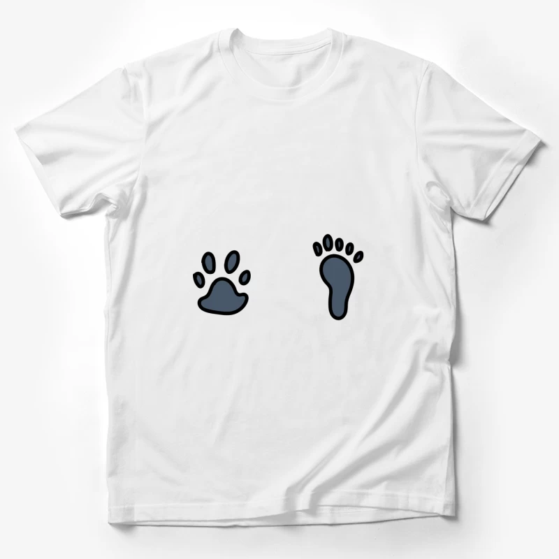Empreintes de patte et de pied stylisées Homme T-Shirt