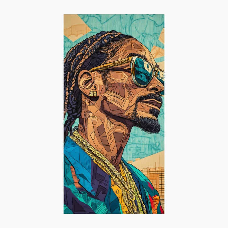 Stylized Urban Portrait with Geometric Elements iPhone Case