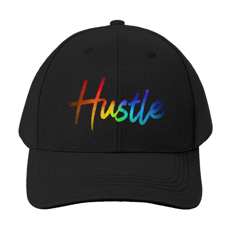 Colorful Hustle Typography Baseball Cap