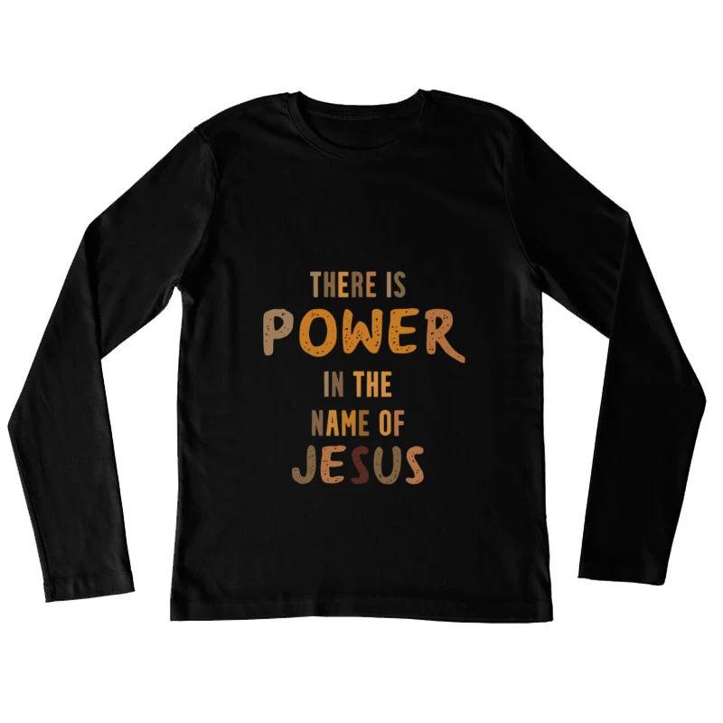 Puissance au Nom de Jésus Femme Manches Longues T-Shirt