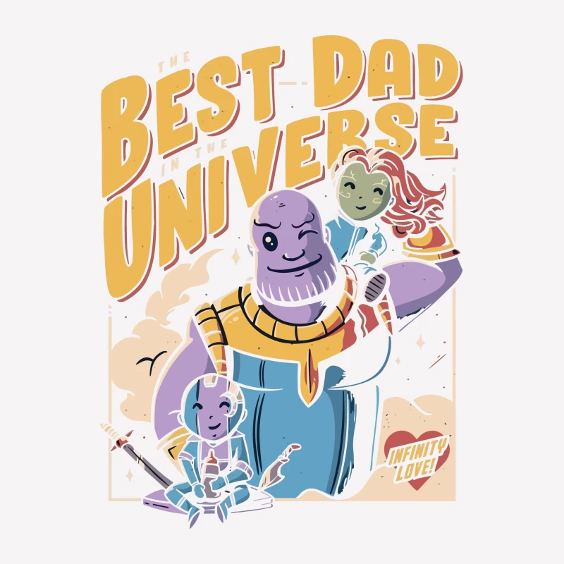 Best Dad in the Universe Comic Art Female T-Shirt