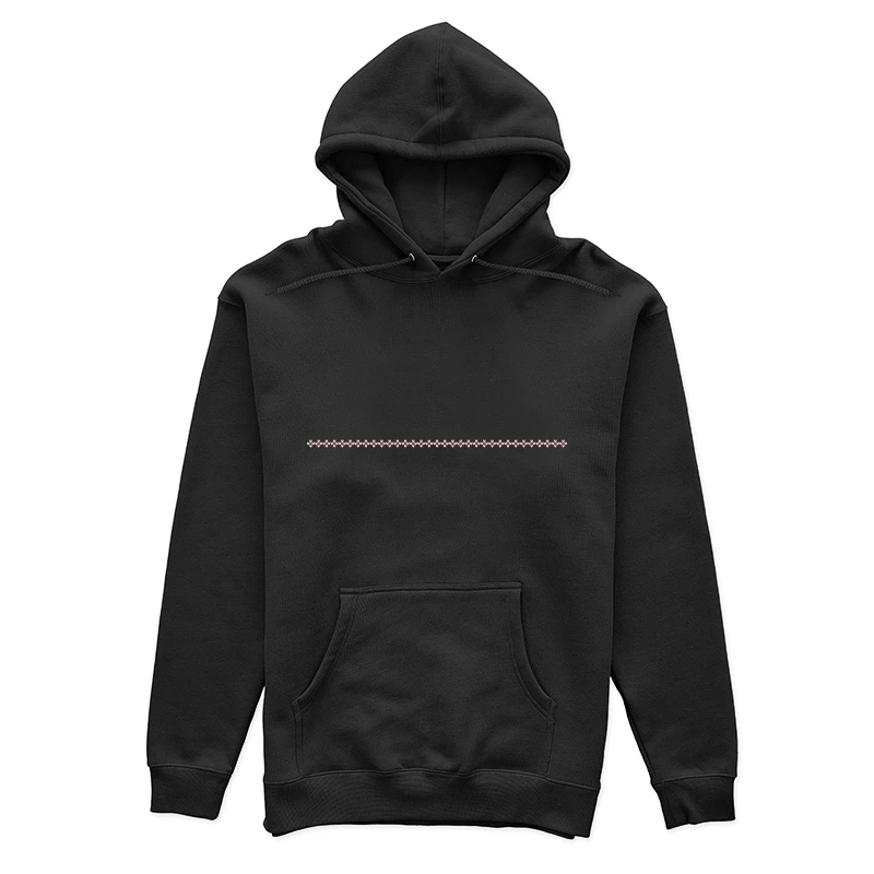 Motif géométrique en noir, blanc et rouge Femme Sweat à capuche
