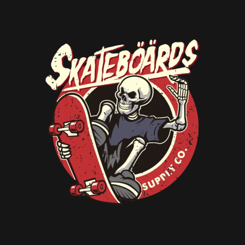 Skelett mit Skateboard-Design Damen Langarm T-Shirt