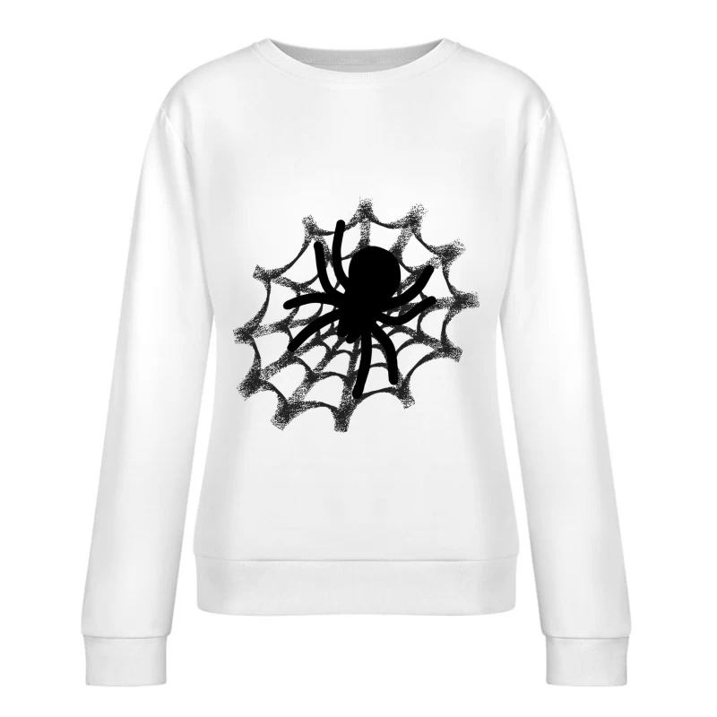 Spinne im Netz Design Damen Pullover Sweatshirt
