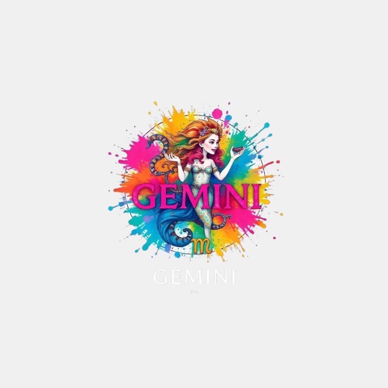 Colorful Gemini Mermaid Artwork Male Tank Top