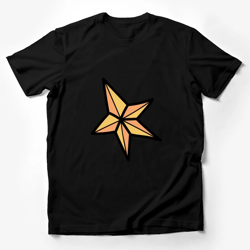 Étoile géométrique en tons chauds Homme T-Shirt