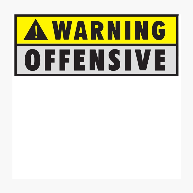 Warning Offensive Mens Funny Throw Pillow