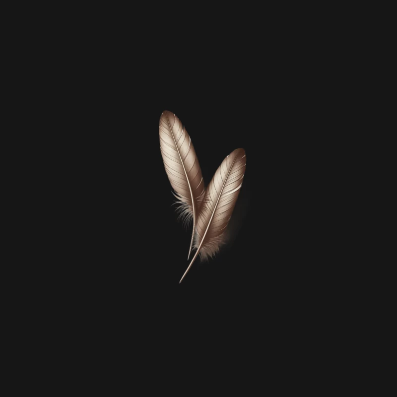 Elegant Brown Bird Feathers: Delicate Natural Plumage Mouse Pad