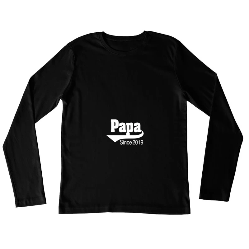 Logo Papa depuis 2019 Femme Manches Longues T-Shirt