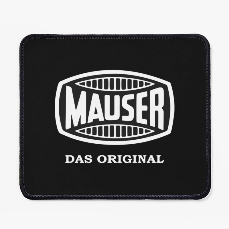 Vintage Mauser Firearms Company Logo with "Das Original" Text Mouse Pad