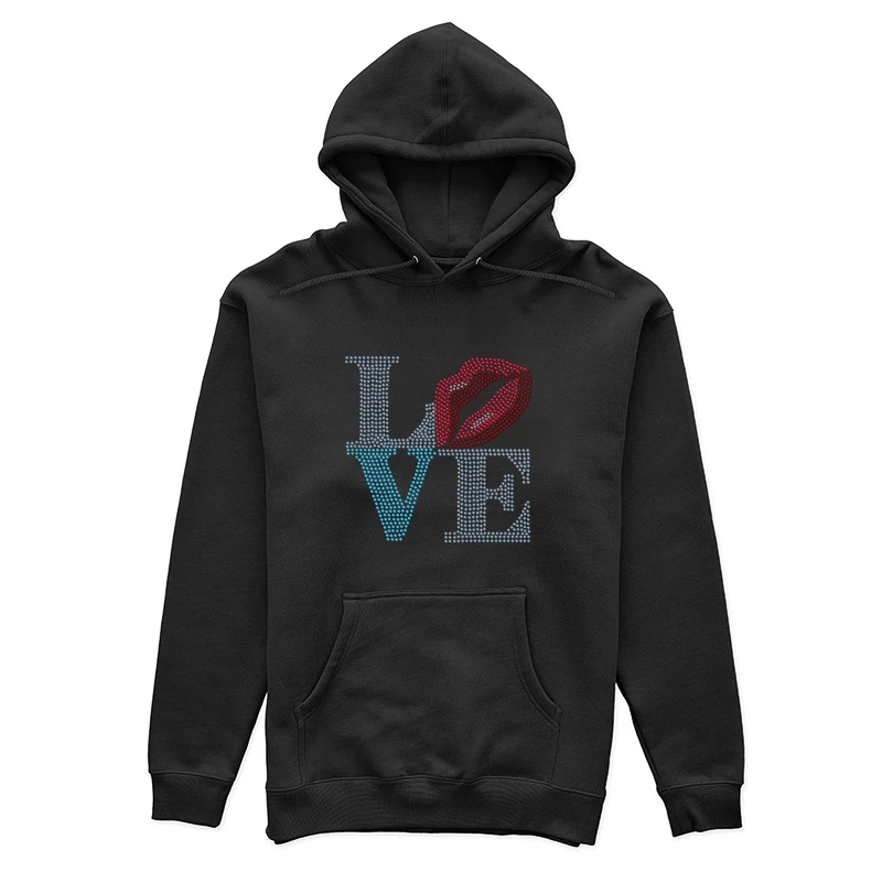 Liebe Design mit Lippen Damen Pullover Hoodie