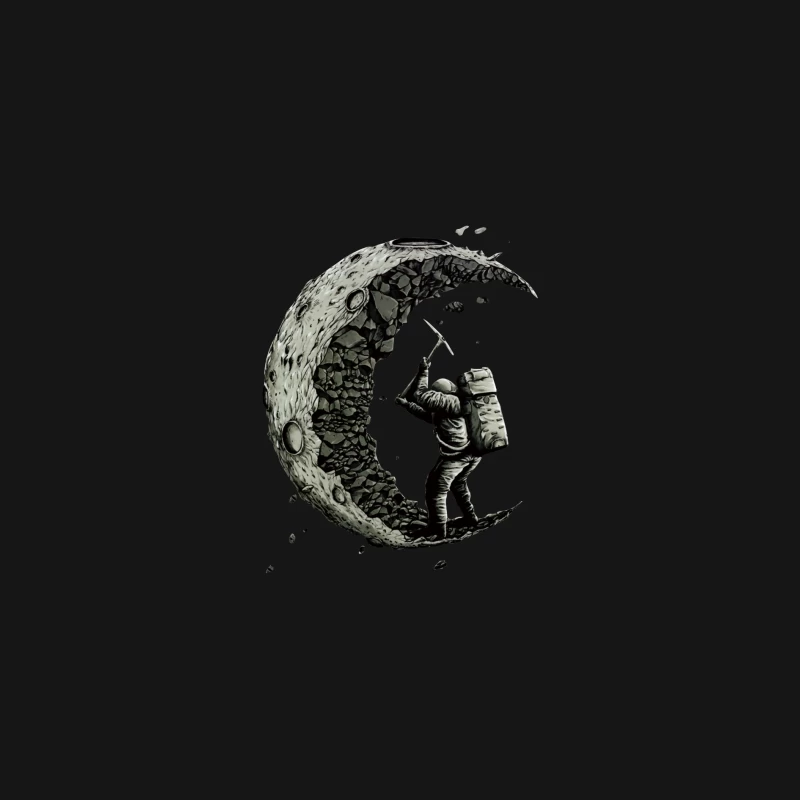 Astronaut bearbeitet Mond Herren Langarm T-Shirt