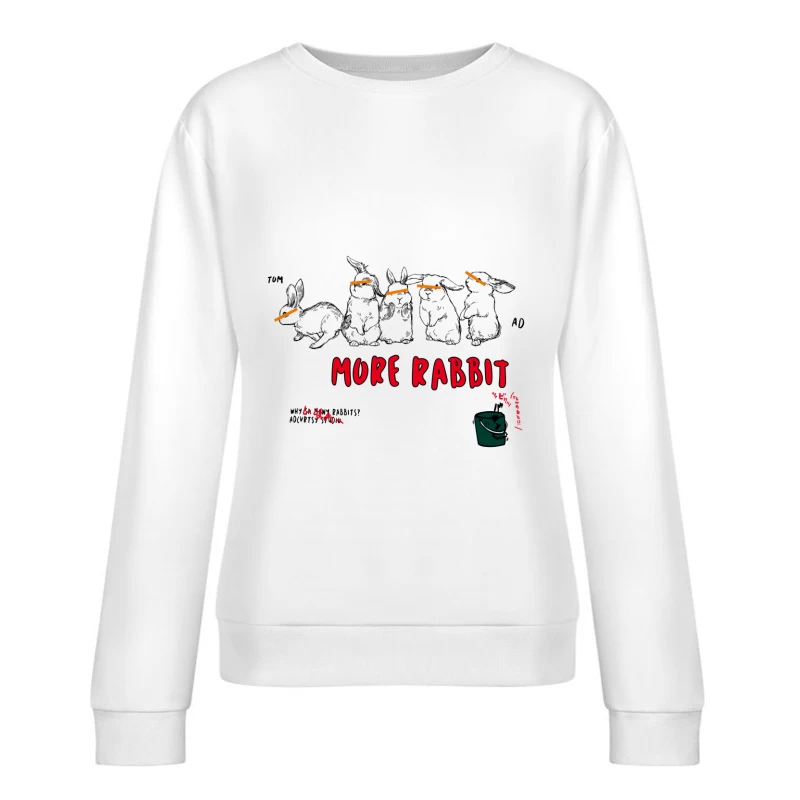 Lustiges Hasendesign Damen Pullover Sweatshirt