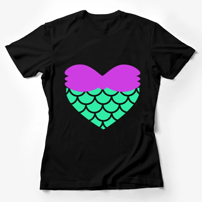Cœur de sirène coloré Femme T-Shirt