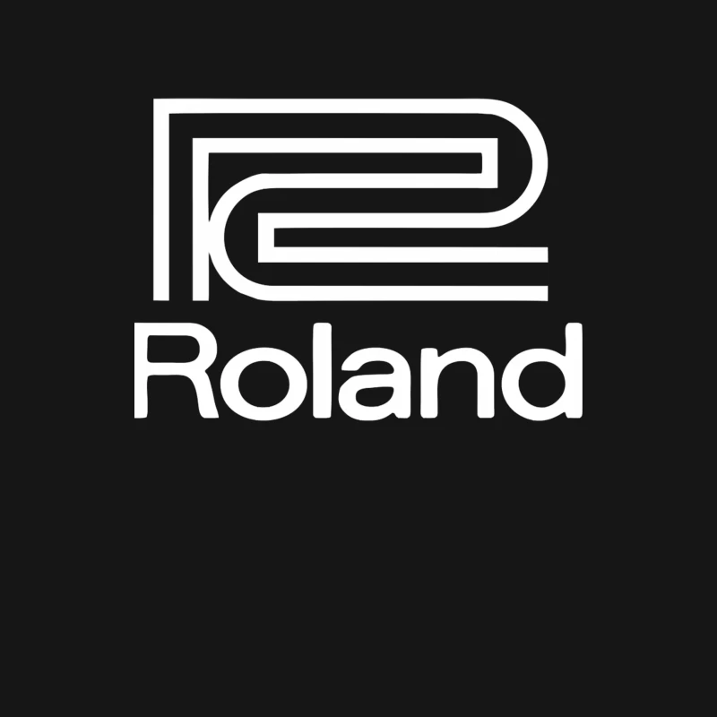 Roland Musical Equipment Brand Logo Outline Male Long Sleeve T-Shirt